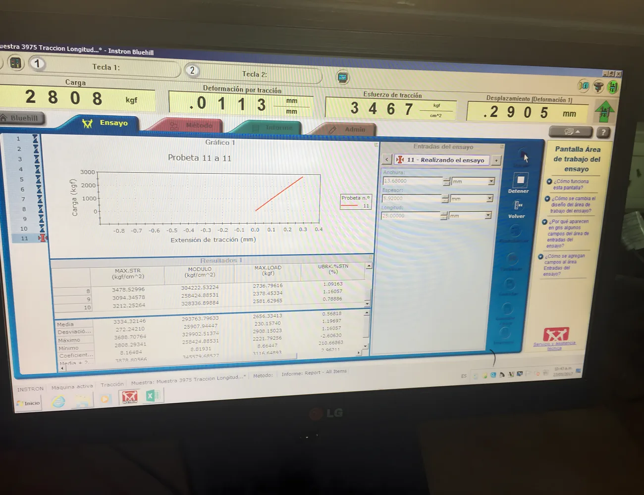 Instron, press and lattice-beam tests: tension, bending and specimens.